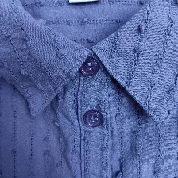 Christopher and Banks tiered cotton button front shirt size XL - Picture 3 of 6